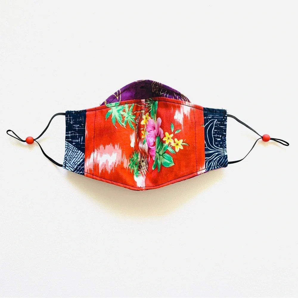 Purple Floral Face Mask